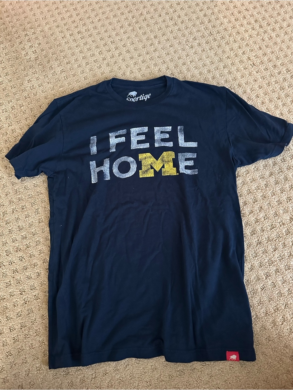 University of Michigan Navy 'I Feel Home' Graphic Tee